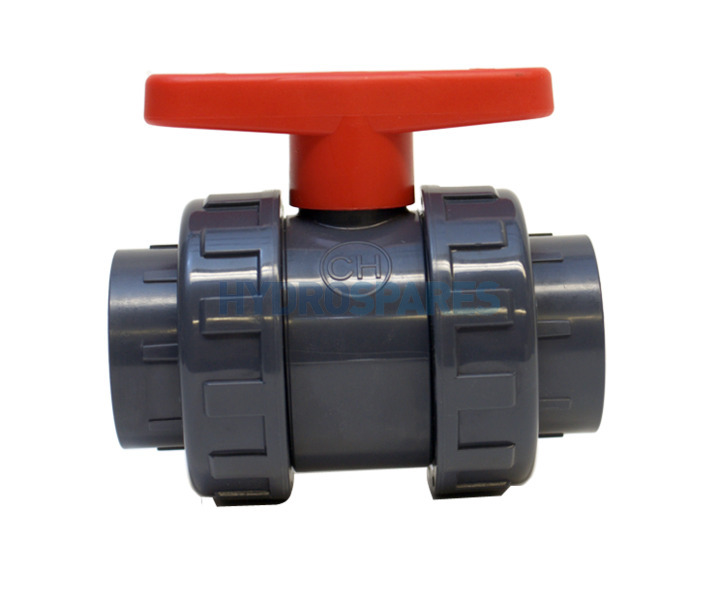 HydroAir Ball Valve Double Union PVC 50mm
